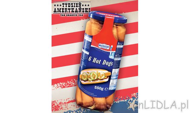 Parówki , cena 6,99 PLN za 300 g/1 opak. wg wagi odcieku 
- W delikatnej naturalnej ...