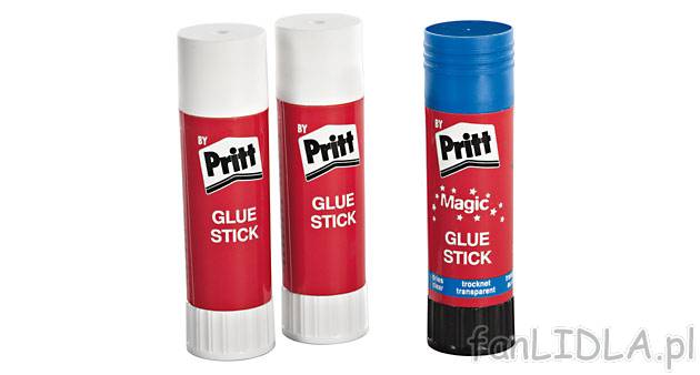 Klej w sztyfcie 3 szt. Pritt, cena 9,99 PLN za 3 szt. 
- idealny do papieru, kartonu, ...