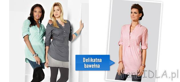 Tunika Esmara, cena 34,99 PLN za 1 szt. 
- delikatna bawełna, 
- długi krój, ...