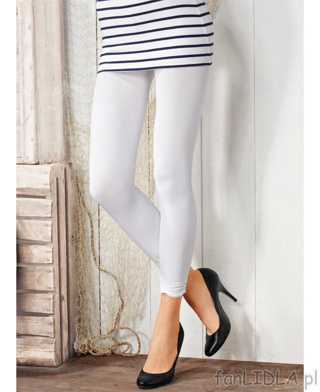 Legginsy 7/8 Esmara, cena 14,99 PLN za 1 para 
- z marszczeniem na zakończeniu ...