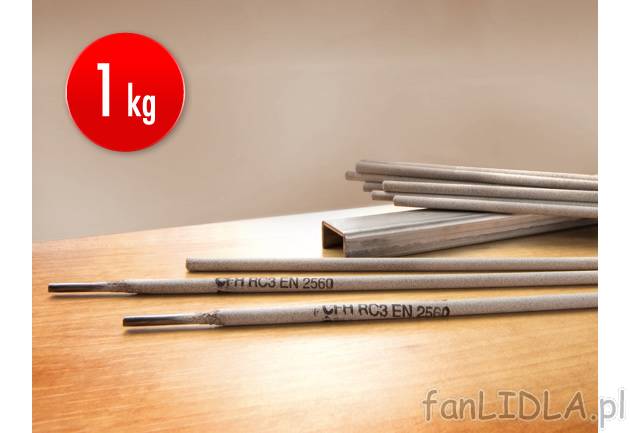 Elektrody , cena 23,99 PLN za 1 opak. 
-  wymiary: 2,5 x 350 mm, 
-  zawartość: 1 kg