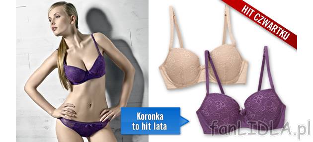 Biustonosz bawełniany z koronką Jolinesse, cena 17,99 PLN za 1 opak. 
- uformowane ...