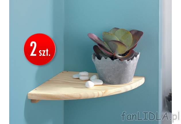 Półki narożne 2 szt. Livarno, cena 15,99 PLN za 2 szt. 
- cena za 2 sztuki 
- ...
