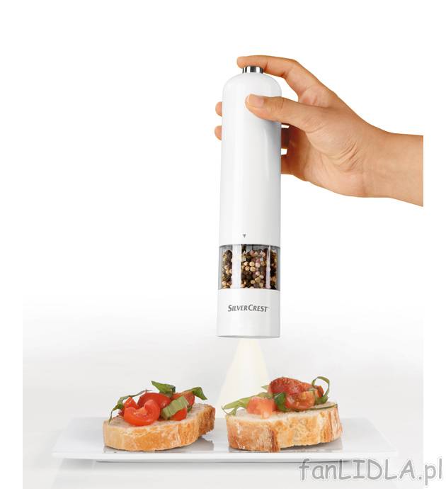 Młynek ceramiczny Silvercrest Kitchen Tools, cena 21,99 PLN za 1 szt. 
- ze zintegrowaną ...