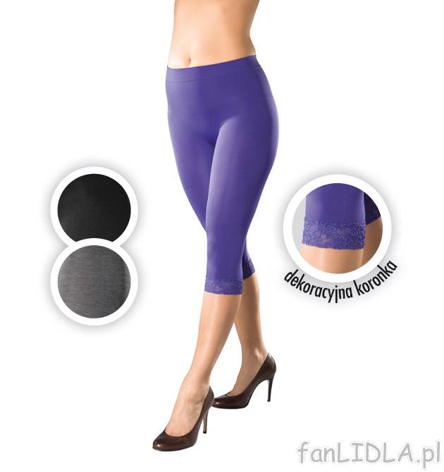 Modelujące legginsy 3/4 Jolinesse, cena 29,99 PLN za para 
- podkreślające figurę ...