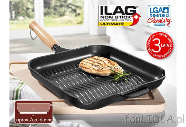 Patelnia grillowa Ernesto, cena 66,00 PLN za 1 szt. 
- z wyżłobioną powierzchnią ...