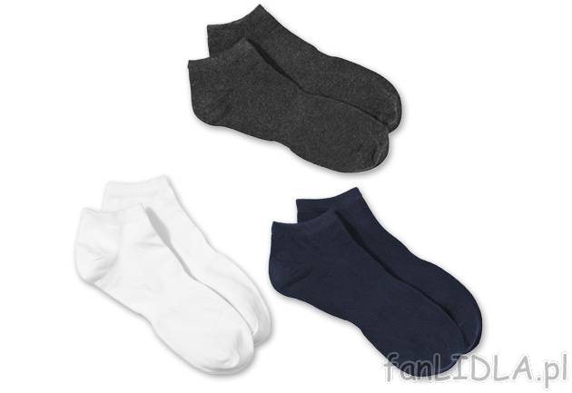 Skarpety stopki 3 pary Livergy, cena 9,99 PLN za 3 pary 
- cena za 3 pary 
- materiał: ...