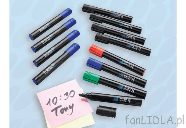 Marker permanentny 4 szt. , cena 5,99 PLN za 1 opak. 
- z szybkoschnącym permanentnym ...