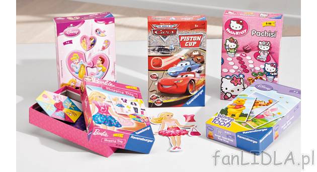 Gry dla dzieci , cena 19,99 PLN za 1 opak. 
- gry z ulubionymi bohaterami: Barbie, ...