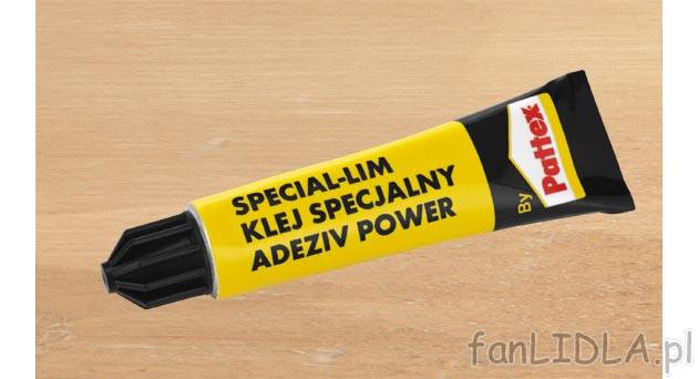 Klej specjalny , cena 12,99 PLN za 1 szt. 
- do klejenia różnorodnych materiałów: ...