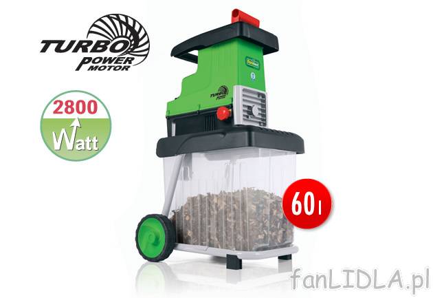 Rozdrabniacz do gałęzi z silnikiem o mocy 2800 W Florabest, cena 499,00 PLN za ...