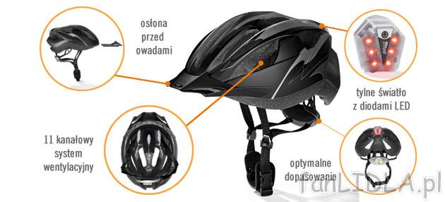 Kask rowerowy IN-MOLD Crivit Sports, cena 44,00 PLN za 1 szt. 
- skorupa zewnętrzna ...