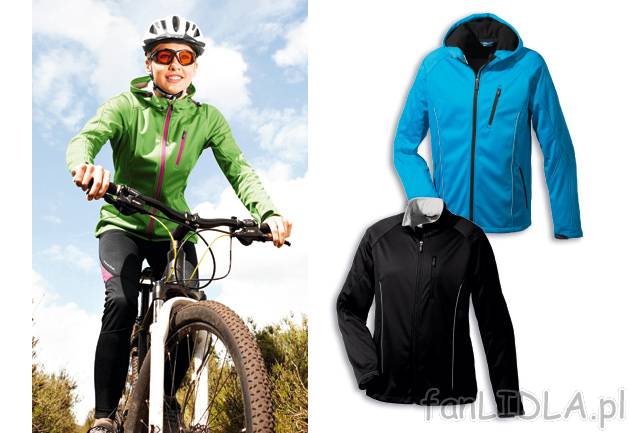 Kurtka rowerowa Softshell Crivit Sports, cena 69,00 PLN za 1 szt. 
- kołnierz ...