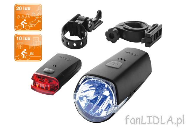 Zestaw lampek LED na baterie Crivit Sports, cena 34,99 PLN za 1 opak. 
- z regulowanym ...