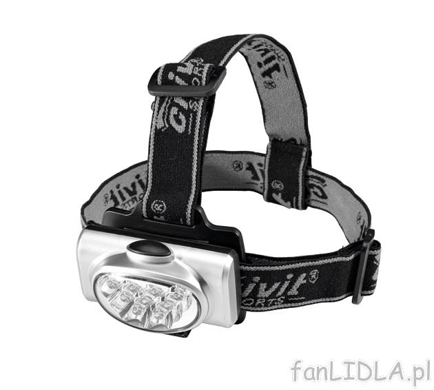 Lampka czołowa LED Crivit Sports, cena 17,99 PLN za 1 szt. 
- 7 jasnych diod LED ...