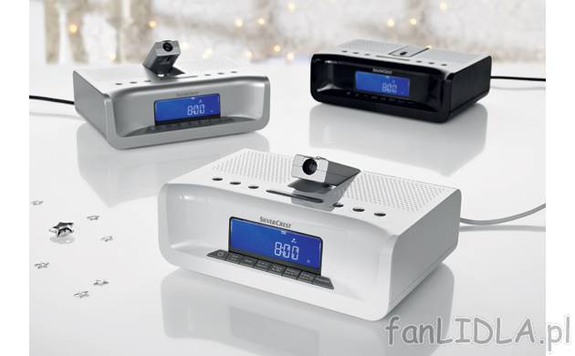 Budzik z projektorem Silvercrest, cena 69,90 PLN za 1 szt. 
- radio z UKW/MW i ...