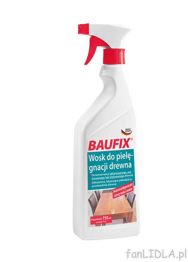 Wosk do drewna , cena 12,99 PLN za 750 ml 
- z dodatkiem wosku Carnauba, 
- konserwuje ...