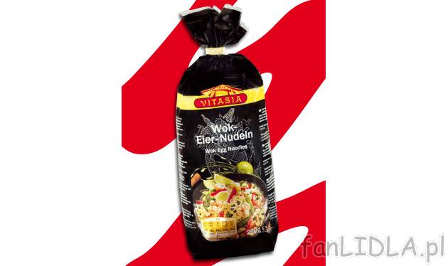 Makaron do potraw z woka , cena 2,99 PLN za 250 g/1 opak. 
- Wstążeczki makaronu ...