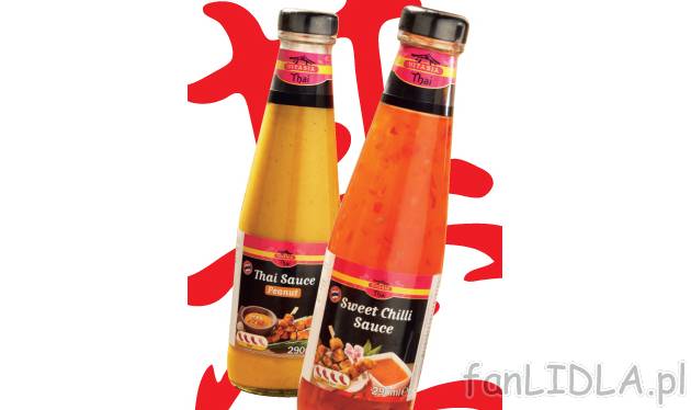 Sos do potraw tajskich , cena 4,99 PLN za 290 ml/1 opak. 
- W 4 smakach: sos barbecue, ...