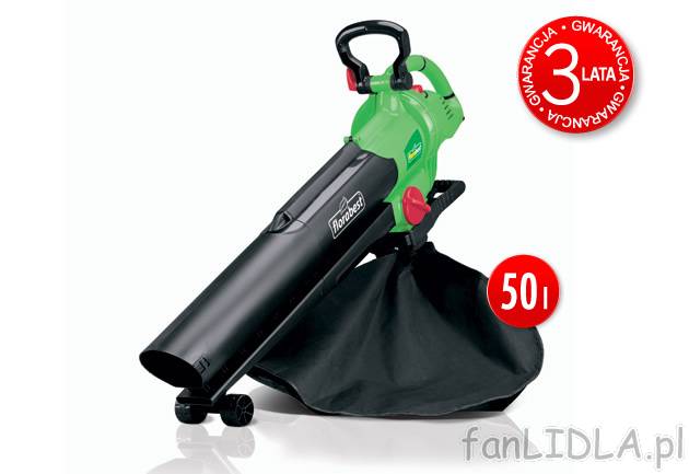 Odkurzacz do liści 2500 W Florabest, cena 179,00 PLN za 1 szt. 
- funkcja 3 w ...
