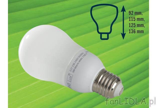 Żarówka energooszczędna Livarno Lux, cena 12,99 PLN za 1 szt. 
- moc 6, 9, 11 ...