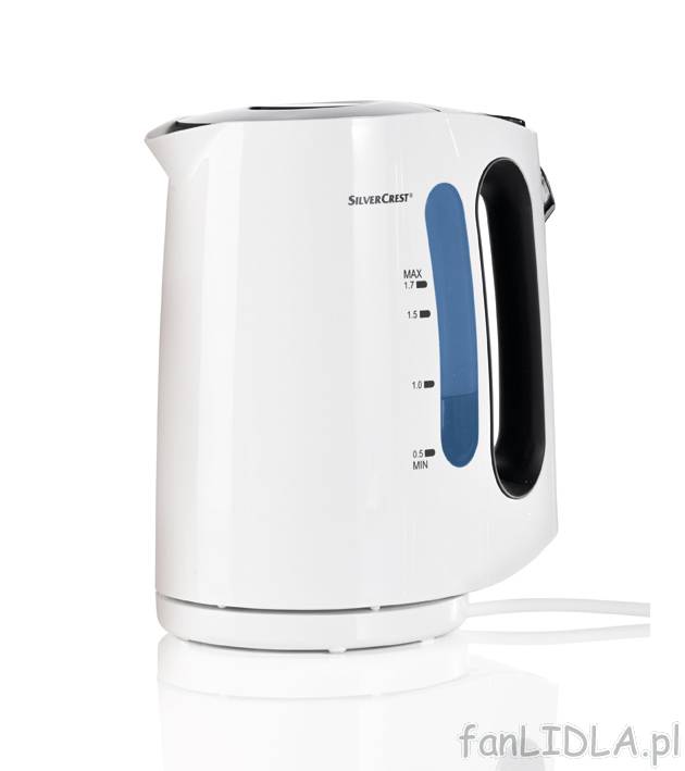 Czajnik elektryczny Silvercrest Kitchen Tools, cena 69,90 PLN za 1 opak. 
- pojemność ...