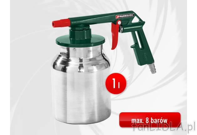 Pistolet pneumatyczny do piaskowania Parkside, cena 39,00 PLN za 1 opak. 
- z hartowaną ...