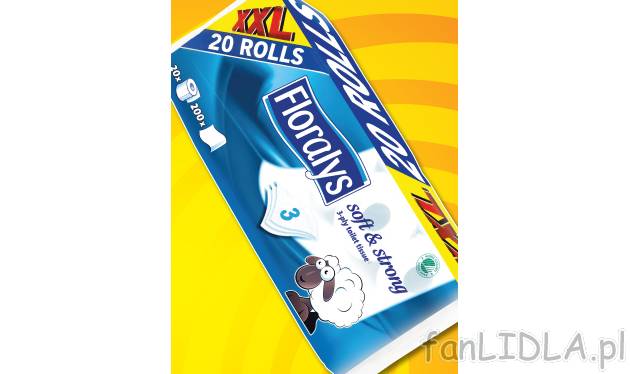 Papier toaletowy , cena 24,99 PLN za 20 rolek/1 opak. 
- 3-warstwowy 
- 20 rolek/1 ...