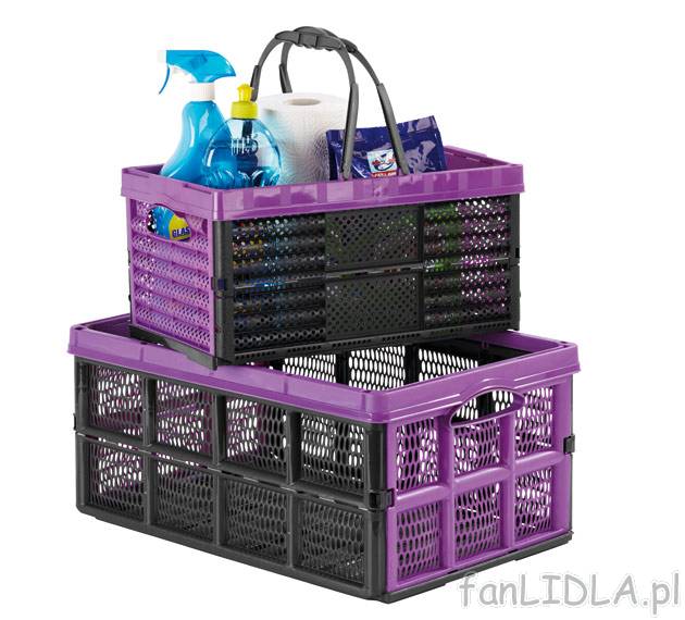 Kosz składany Ordex, cena 12,99 PLN za 1 szt. 
- 32 l (max. 20 kg) lub 16 l (max. ...