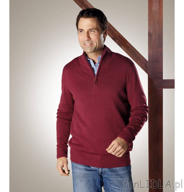Sweter Livergy, cena 44,99 PLN za 1 szt. 
- klasyczny, dopasowany sweter z dzianiny, ...