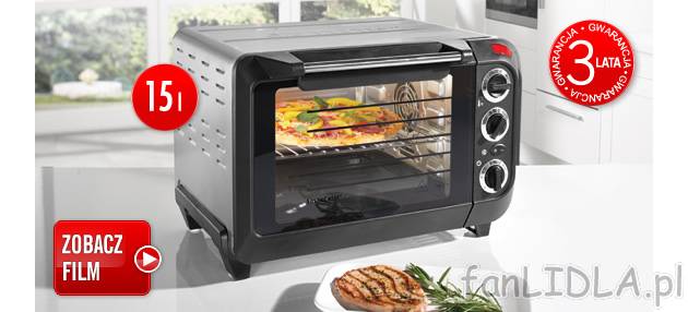 Piekarnik elektryczny 1380 W Silvercrest Kitchen Tools, cena 149,00 PLN za 1 opak. ...