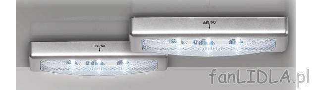 Lampki LED 2 szt. Livarno Lux, cena 22,99 PLN za 2 szt. 
- do szafy lub pomieszczeń ...