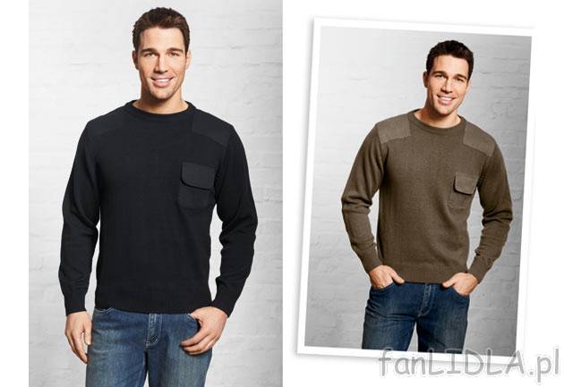 Sweter Livergy, cena 44,99 PLN za 1 szt. 
- z wytrzymałego i łatwego w pielęgnacji ...