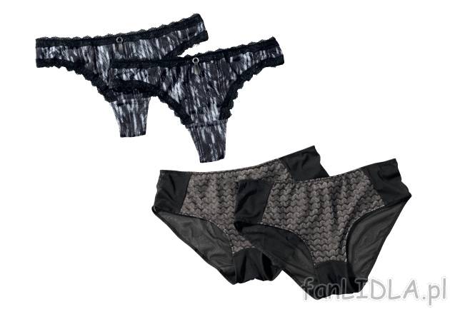 Majtki 2 pary Jolinesse, cena 19,99 PLN za 2 pary 
- stringi - 3 wzory, 
- hipsters ...