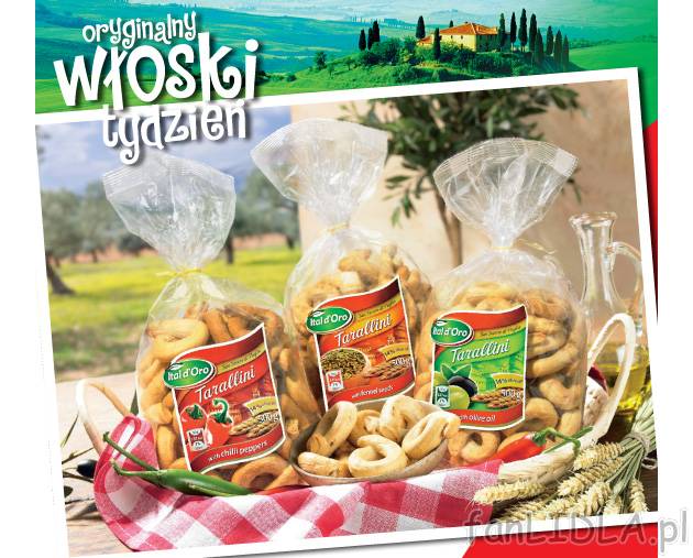 Pieczone krążki oliwne , cena 6,99 PLN za 500 g/1 opak. 
- Pyszne, chrupiące ...