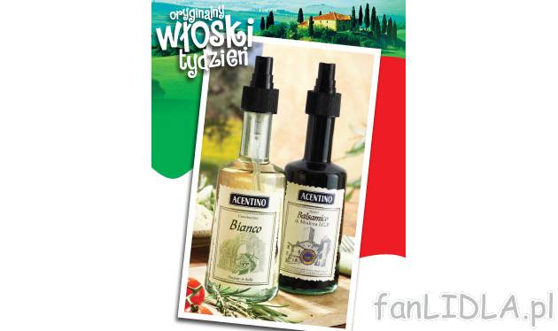 Ocet w sprayu , cena 9,99 PLN za 250 ml/1 opak. 
- Do wyboru: ocet biały lub Balsamico ...