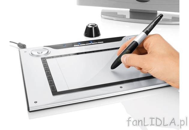 Tablet graficzny Silvercrest, cena 199,00 PLN za 1 szt. 
- duża powierzchnia do ...