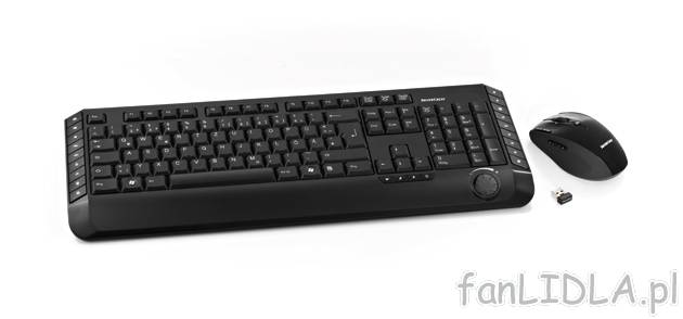 Zestaw klawiatura i mysz Silvercrest Hometech, cena 89,90 PLN za 1 opak. 
- z odbiornikiem ...