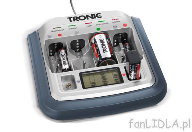 Ładowarka akumulatorków z LCD Tronic, cena 69,90 PLN za 1 szt. 
- do akumulatorów ...