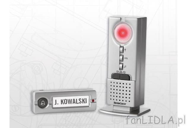Dzwonek do drzwi sterowany radiowo Silvercrest, cena 32,99 PLN za 1 szt. 
- zasięg ...