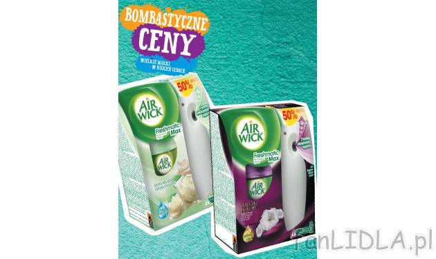 Air Wick odświeżacz powietrza , cena 17,49 PLN za 1 zestaw 
-  Różne rodzaje.