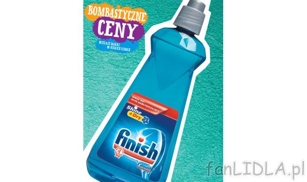 Finish płyn nabłyszczający do zmywarek , cena 11,99 PLN za 400 ml/1 opak. 
- ...