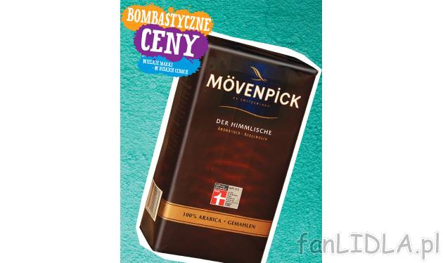 Kawa mielona Mövenpick , cena 19,99 PLN za 500 g/1 opak. 
- 1 kg=39.98 
- 500 ...