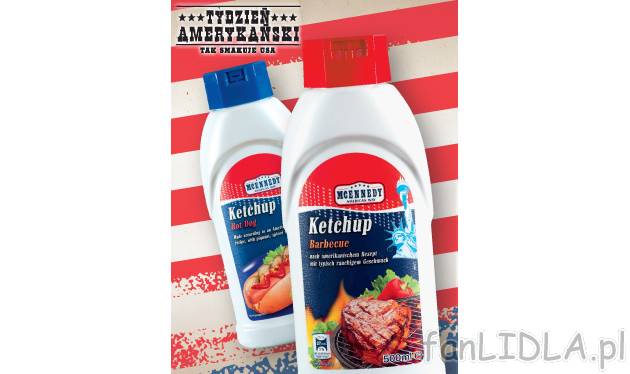 Sosy typu amerykańskiego , cena 2,99 PLN za 500 ml/1 opak. 
- aromatyczny sos ...
