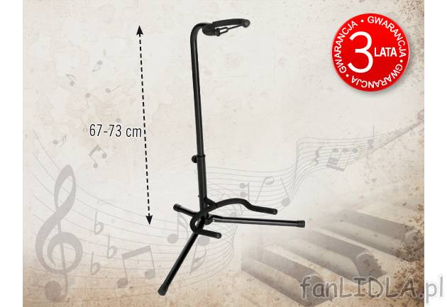 Stojak na gitarę , cena 39,99 PLN za 1 szt. 
- stabilny stojak metalowy powleczony ...