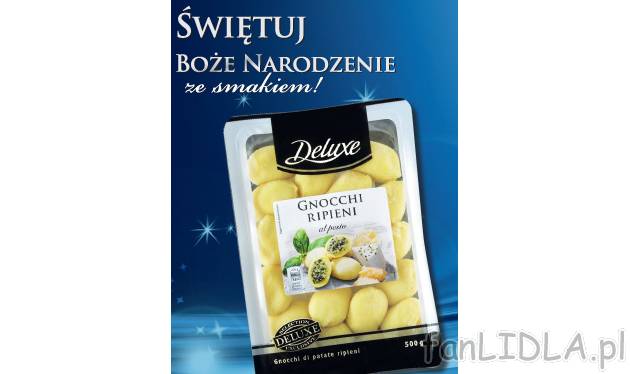 Gnocchi nadziewane pesto , cena 5,99 PLN za 500 g 
-  500 g/ 1 opak 
-  1 kg = 11.98