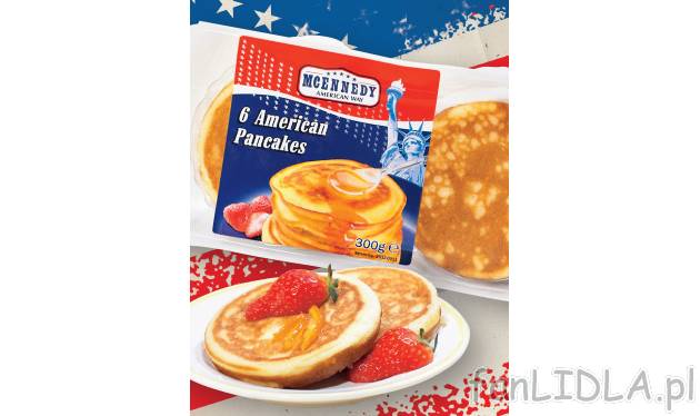 Pancakes , cena 4,49 PLN za 300 g/1 opak. 
- grube placki naleśnikowe 
- 300 ...