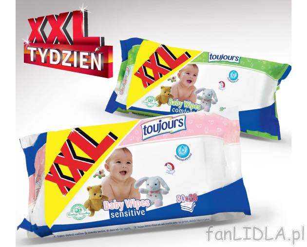 Chusteczki nawilżane , cena 4,99 PLN za 80 szt. + 20 szt. gratis/1 opak. 
- aż ...