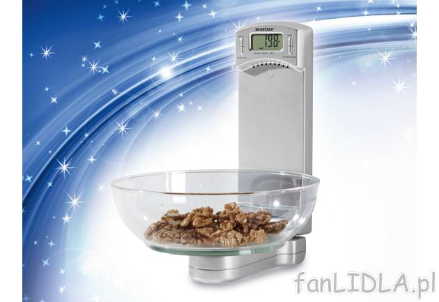 Cyfrowa waga kuchenna Silvercrest Kitchen Tools, cena 54,90 PLN za 1 opak. 
- czytelny ...