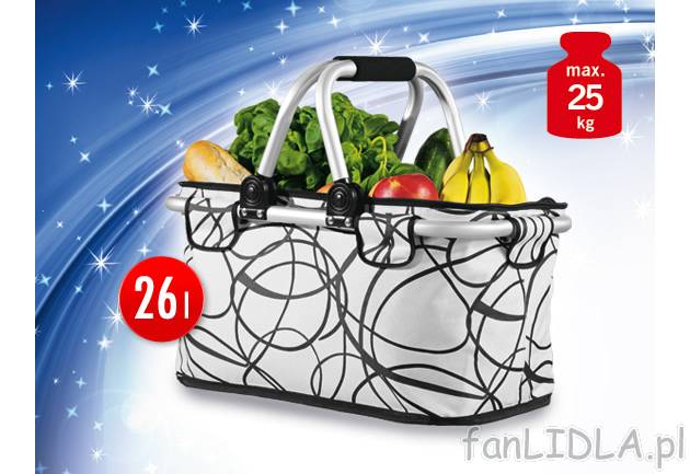 Koszyk na zakupy , cena 39,99 PLN za 1 szt. 
- lekki, stabilny i składany, 
- ...